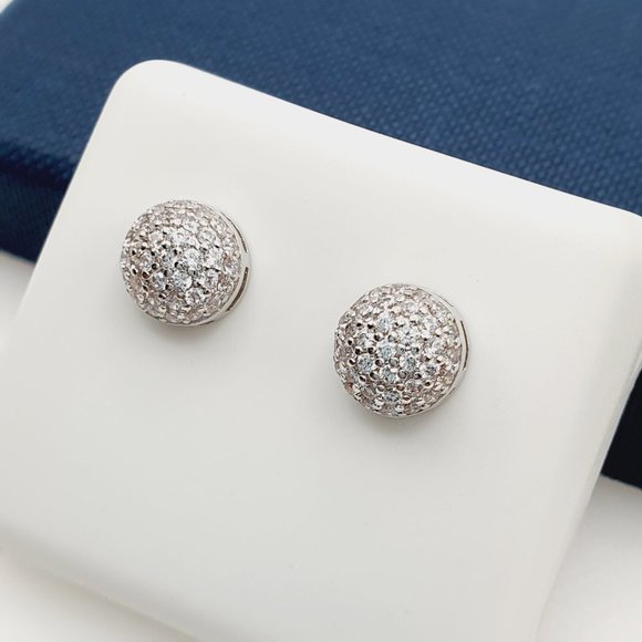 "925 Sterling Silver Plated CZ Earrings, EVBRS438 - Picture 2 of 10